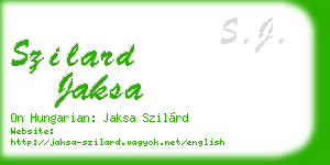 szilard jaksa business card