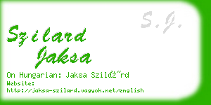 szilard jaksa business card